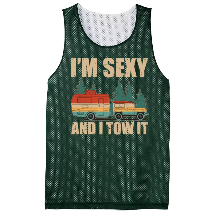 Funny I'm Sexy and I Tow It Mesh Reversible Basketball Jersey Tank