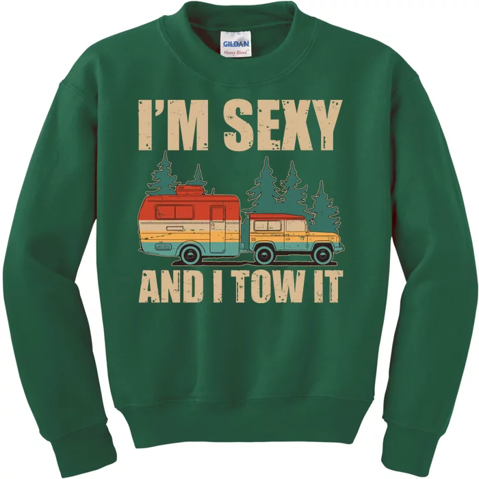 Funny I'm Sexy and I Tow It Kids Sweatshirt