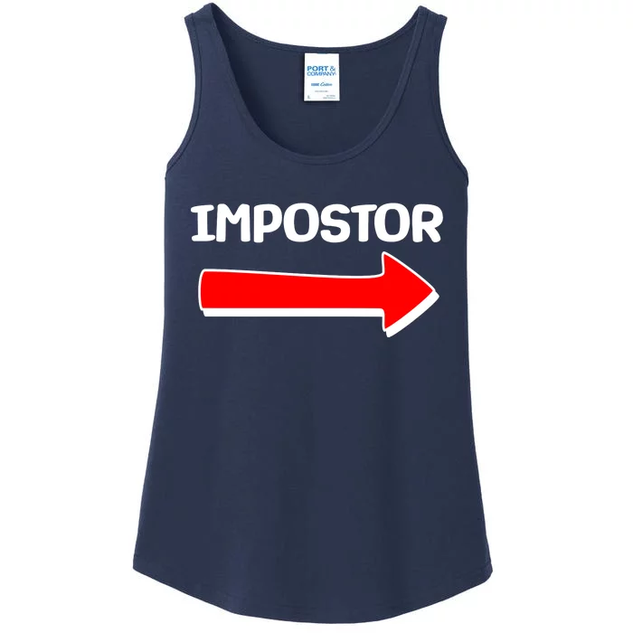 Funny Impostor Arrow -Among Us Ladies Essential Tank