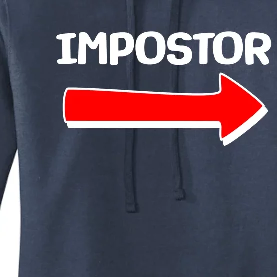 Funny Impostor Arrow -Among Us Women's Pullover Hoodie