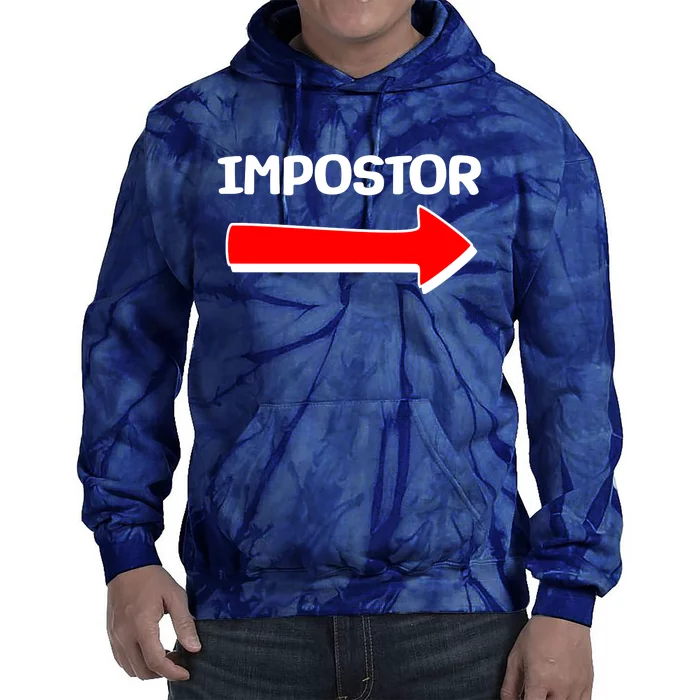 Funny Impostor Arrow -Among Us Tie Dye Hoodie