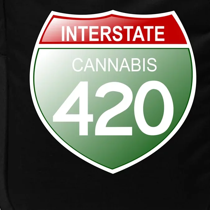 Funny Interstate 420 in the state of Cannabis Marijuana Weed Impact Tech Backpack