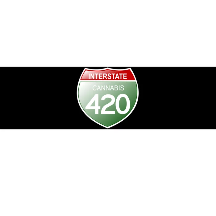 Funny Interstate 420 in the state of Cannabis Marijuana Weed Bumper Sticker