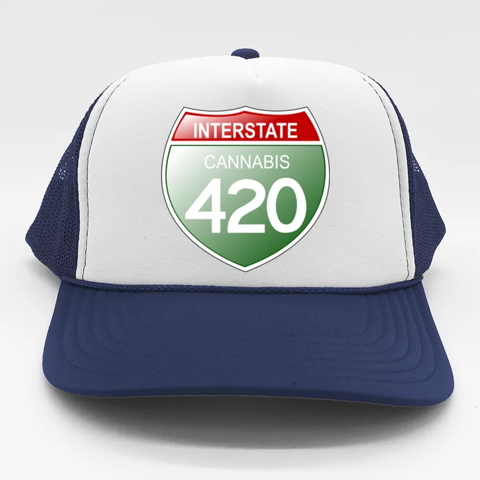 Funny Interstate 420 in the state of Cannabis Marijuana Weed Trucker Hat