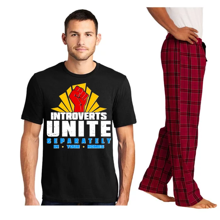 Funny Introverts Unite Separately In Your Homes Pajama Set