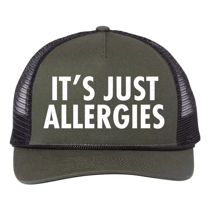 Funny It's Just Allergies Pandemic Retro Rope Trucker Hat Cap