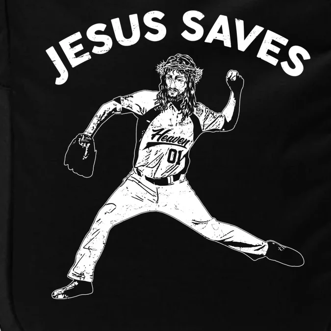 Funny Jesus Saves Baseball Impact Tech Backpack