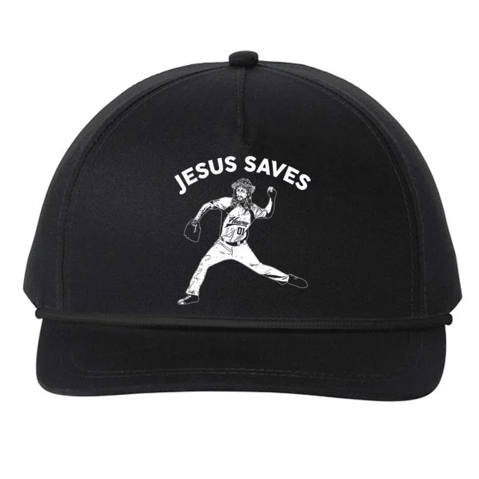 Funny Jesus Saves Baseball Snapback Five-Panel Rope Hat