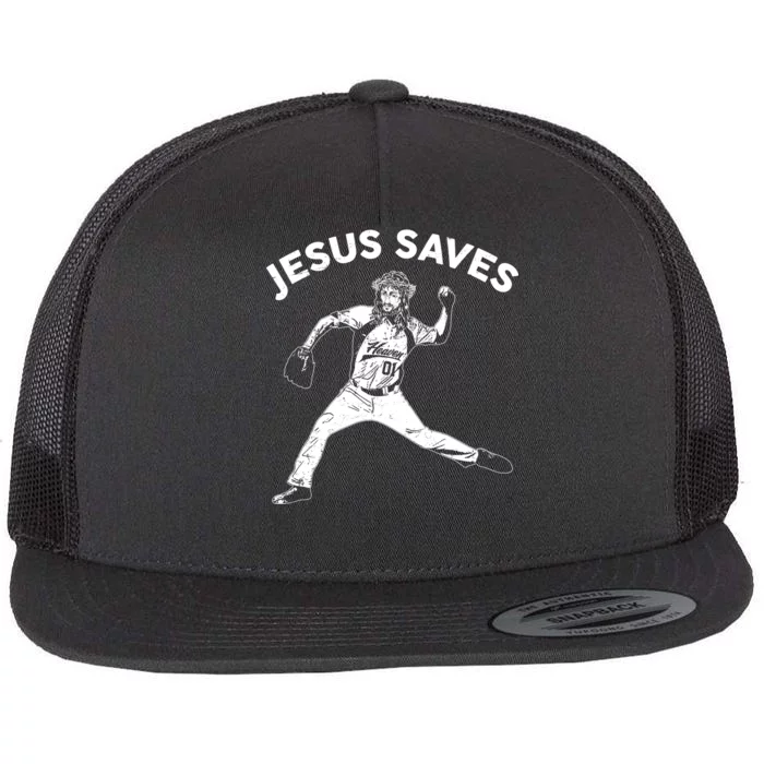 Funny Jesus Saves Baseball Flat Bill Trucker Hat