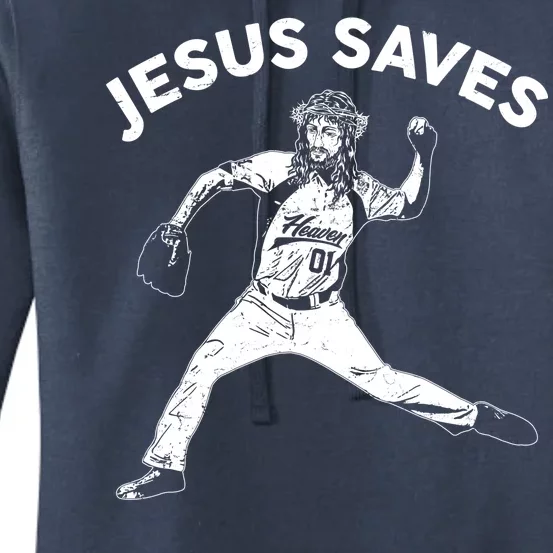 Funny Jesus Saves Baseball Women's Pullover Hoodie