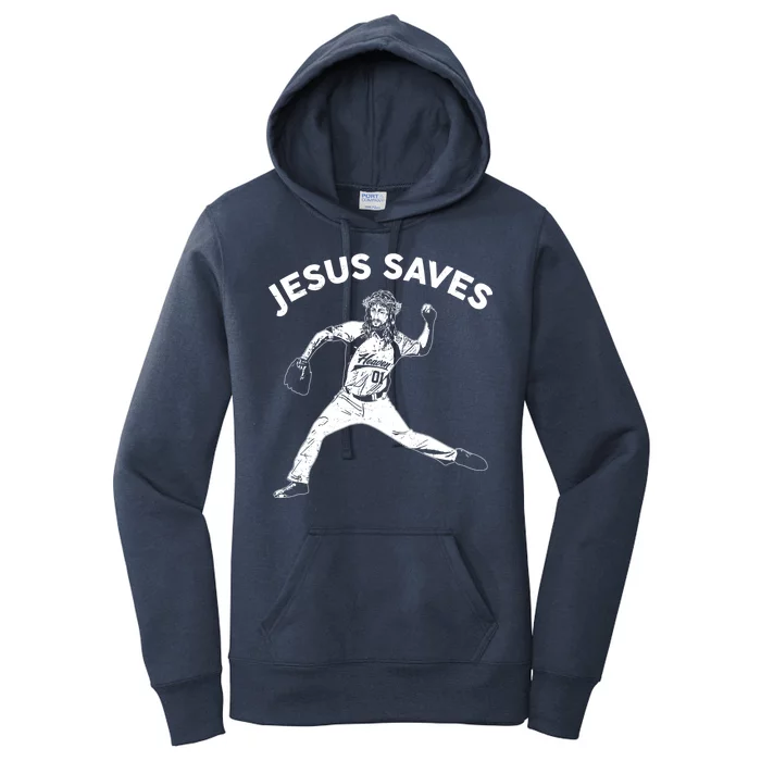 Funny Jesus Saves Baseball Women's Pullover Hoodie