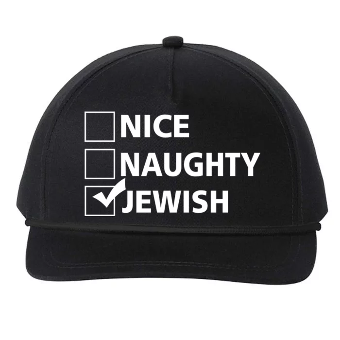 Funny Jewish Holiday Hanukkah Snapback Five-Panel Rope Hat