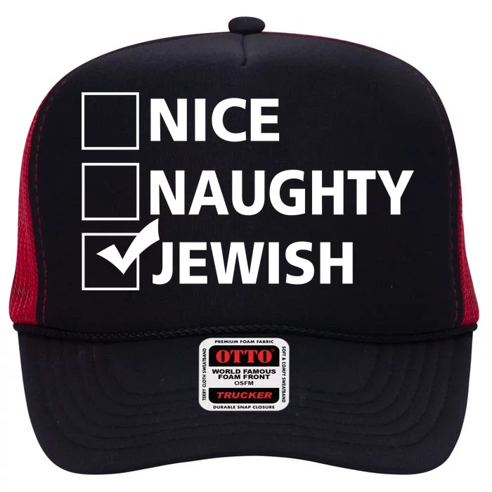 Funny Jewish Holiday Hanukkah High Crown Mesh Trucker Hat