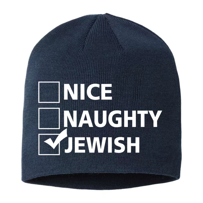 Funny Jewish Holiday Hanukkah 8 1/2in Sustainable Knit Beanie