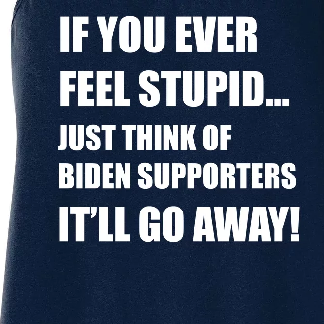 Funny Joe Biden Pro Trump 2024 Women's Racerback Tank