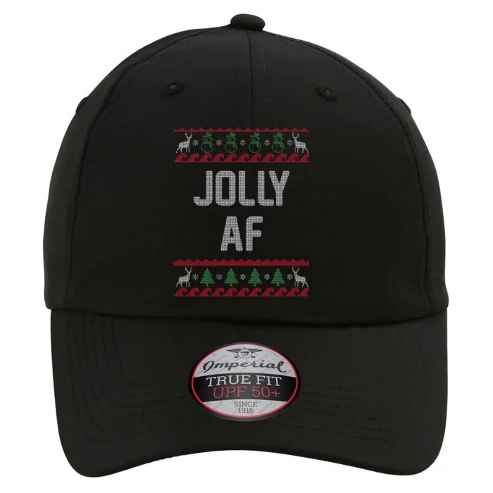 Funny Jolly AF Ugly Christmas Sweater Style The Original Performance Cap