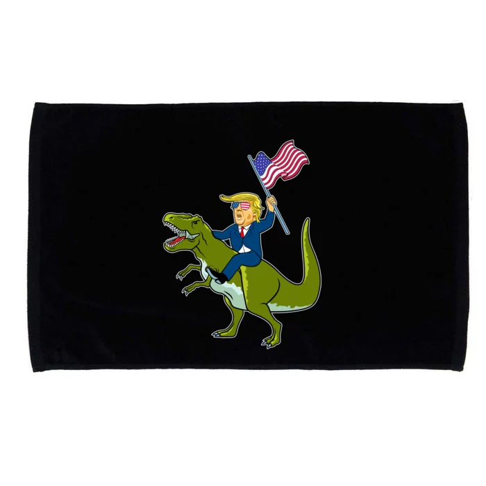 Funny July 4th Donald Trump T-Rex Microfiber Hand Towel