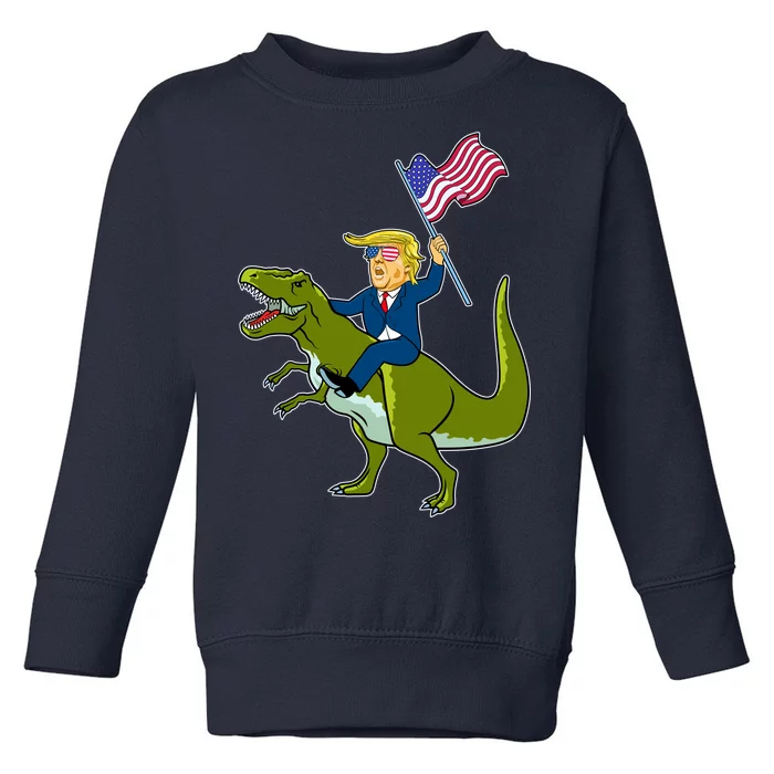 Funny July 4th Donald Trump T-Rex Toddler Sweatshirt