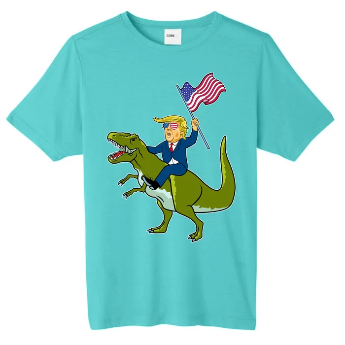 Funny July 4th Donald Trump T-Rex ChromaSoft Performance T-Shirt