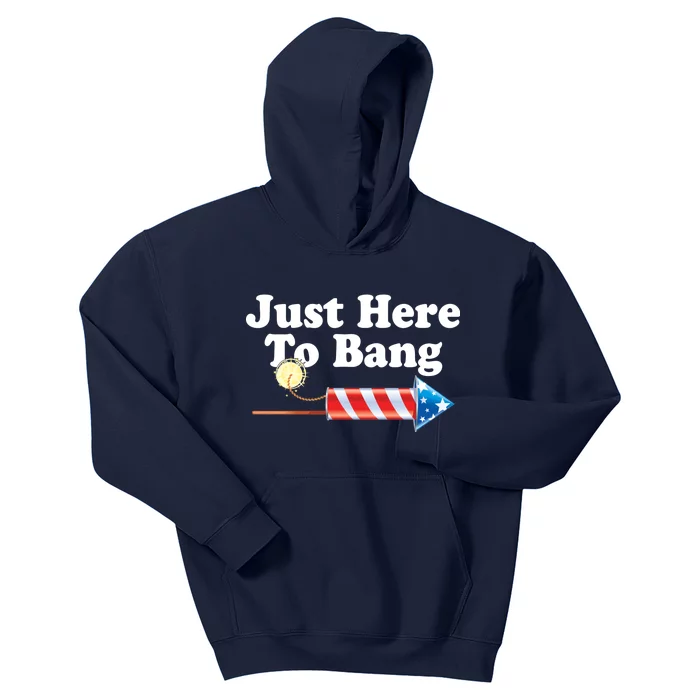 Funny July 4th Just Here To Bang Kids Hoodie