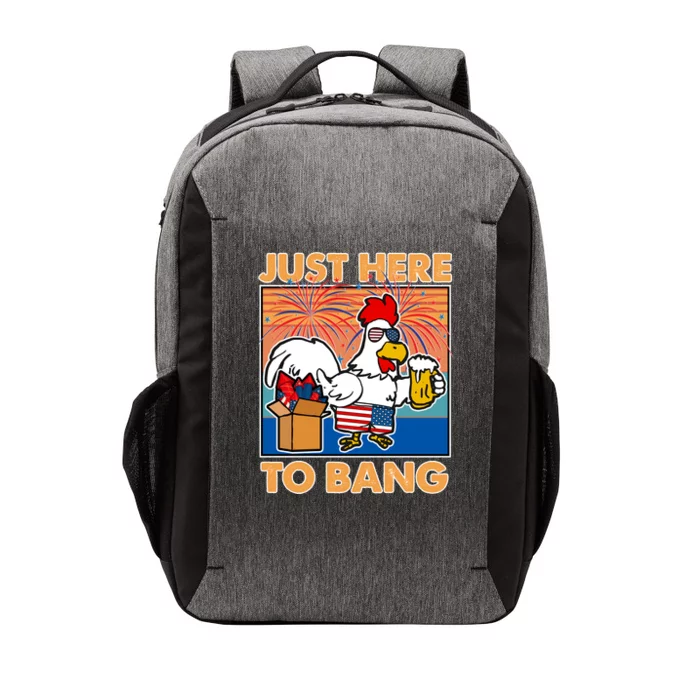 Funny Just Here To Bang Fireworks Beer Chicken Vector Backpack