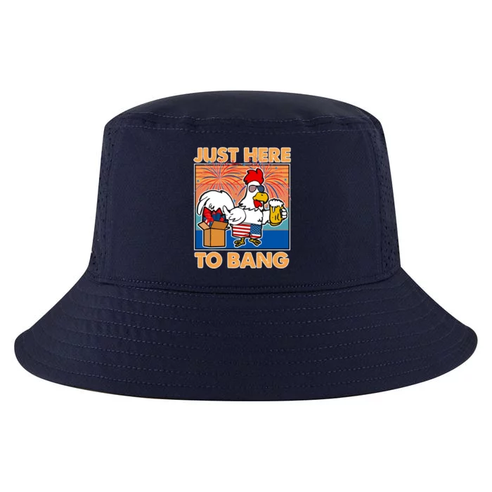 Funny Just Here To Bang Fireworks Beer Chicken Cool Comfort Performance Bucket Hat