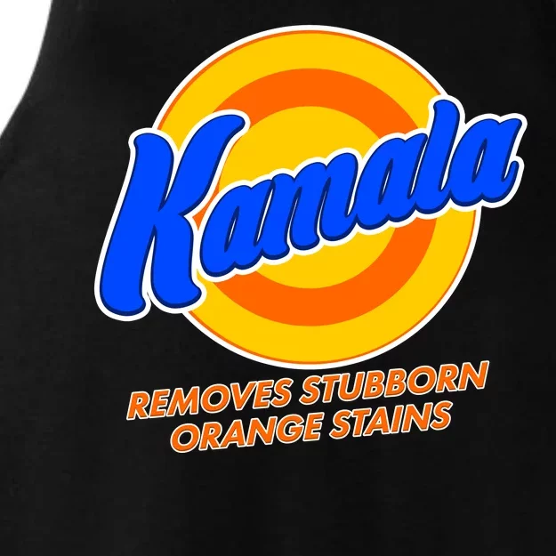 Funny Kamala Removes Stubborn Orange Stains Ladies Tri-Blend Wicking Tank