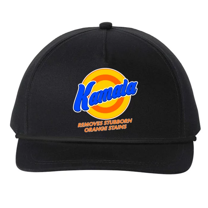 Funny Kamala Removes Stubborn Orange Stains Snapback Five-Panel Rope Hat