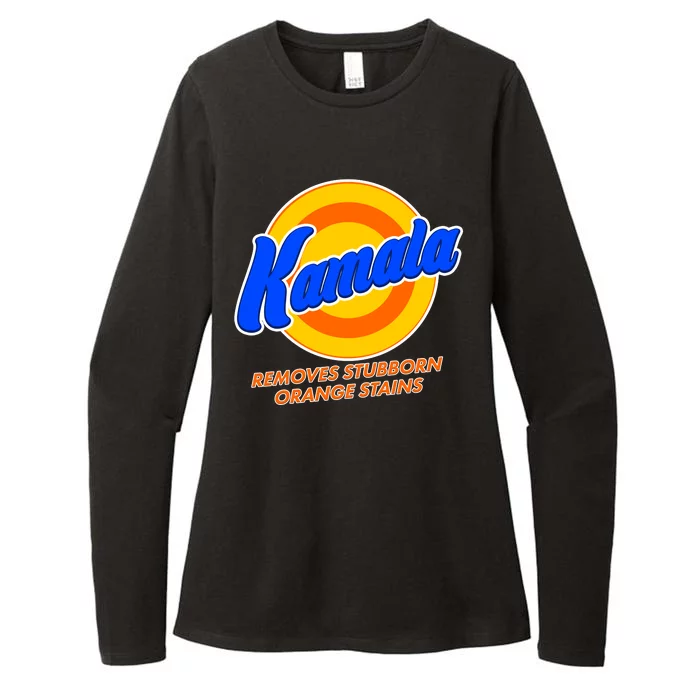 Funny Kamala Removes Stubborn Orange Stains Womens CVC Long Sleeve Shirt