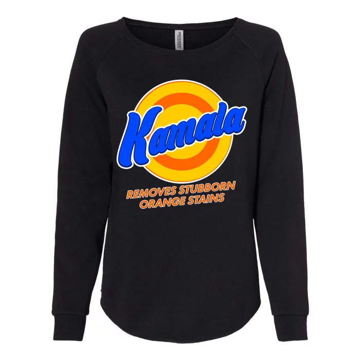 Funny Kamala Removes Stubborn Orange Stains Womens California Wash Sweatshirt