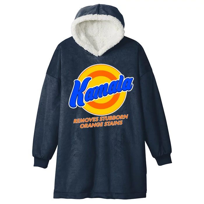 Funny Kamala Removes Stubborn Orange Stains Hooded Wearable Blanket