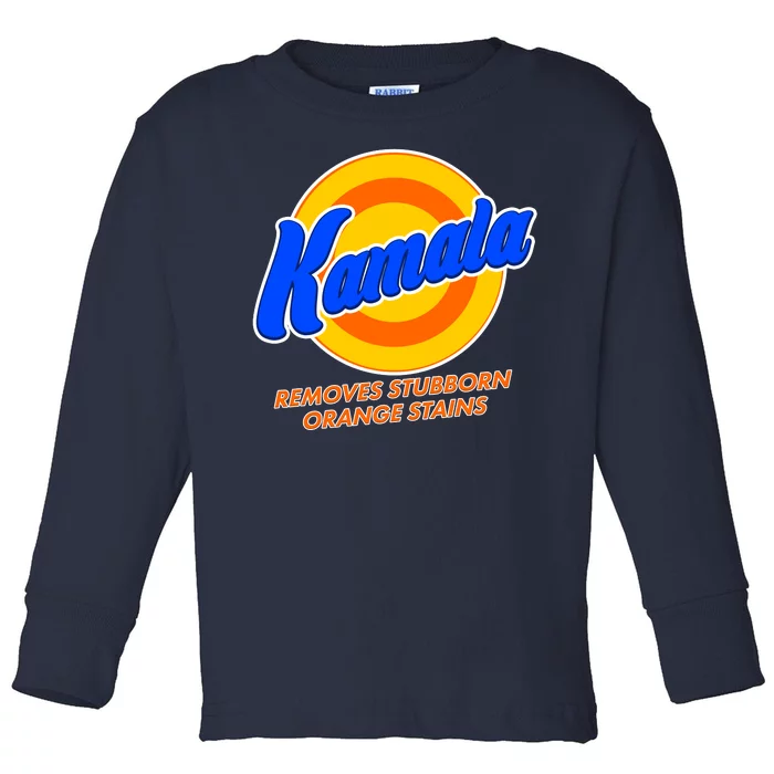 Funny Kamala Removes Stubborn Orange Stains Toddler Long Sleeve Shirt