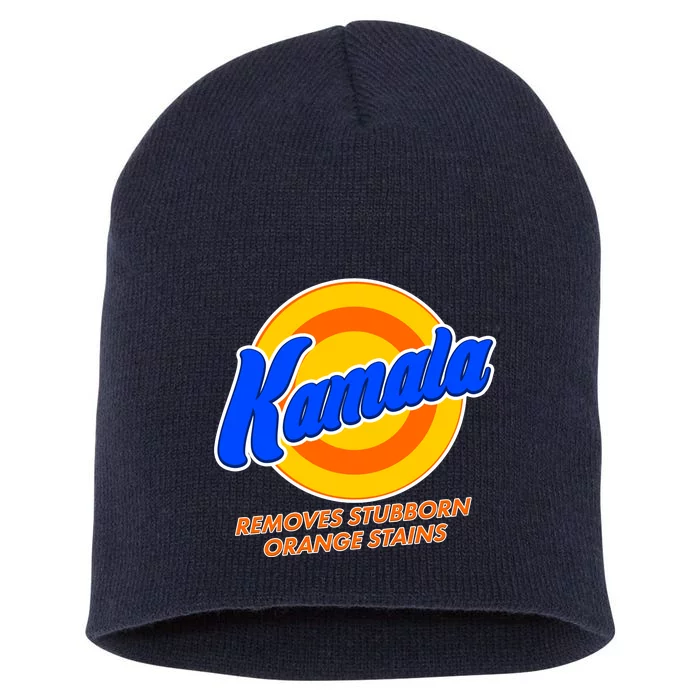 Funny Kamala Removes Stubborn Orange Stains Short Acrylic Beanie