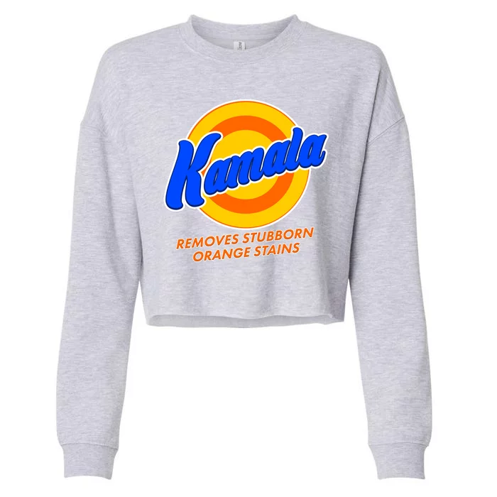 Funny Kamala Removes Stubborn Orange Stains Cropped Pullover Crew