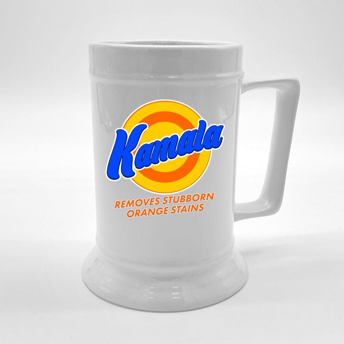 Funny Kamala Removes Stubborn Orange Stains Front & Back Beer Stein