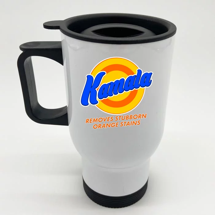 Funny Kamala Removes Stubborn Orange Stains Front & Back Stainless Steel Travel Mug