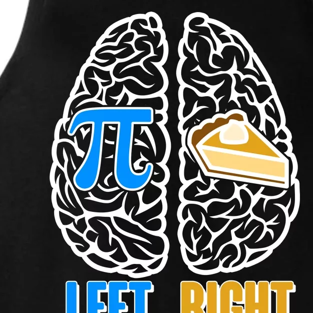 Funny Left Right Brain Pi Pie Ladies Tri-Blend Wicking Tank