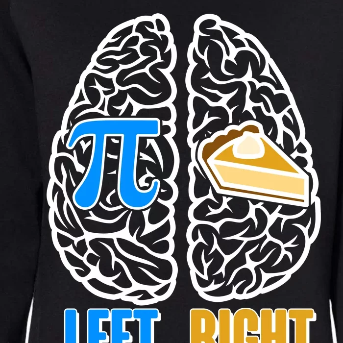 Funny Left Right Brain Pi Pie Womens California Wash Sweatshirt