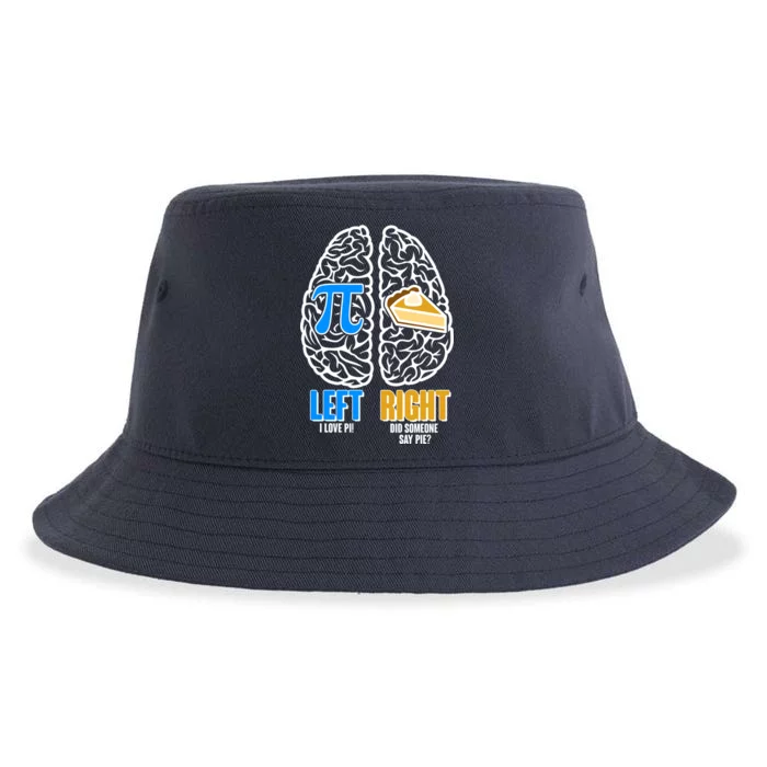 Funny Left Right Brain Pi Pie Sustainable Bucket Hat