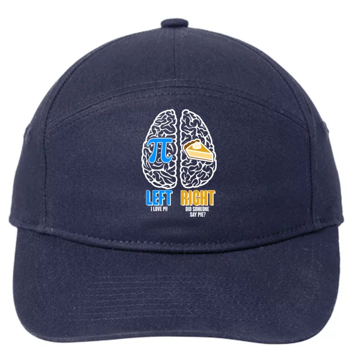 Funny Left Right Brain Pi Pie 7-Panel Snapback Hat