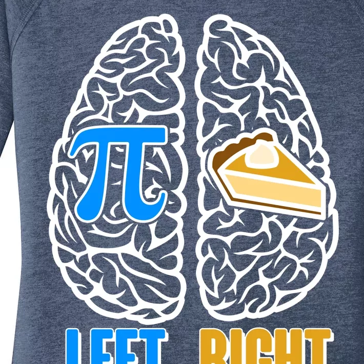 Funny Left Right Brain Pi Pie Women's Perfect Tri Tunic Long Sleeve Shirt