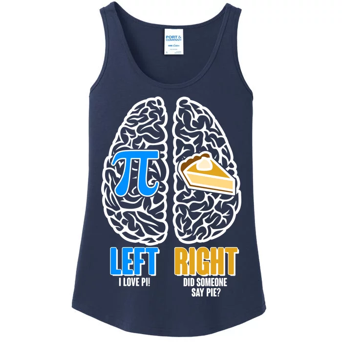 Funny Left Right Brain Pi Pie Ladies Essential Tank