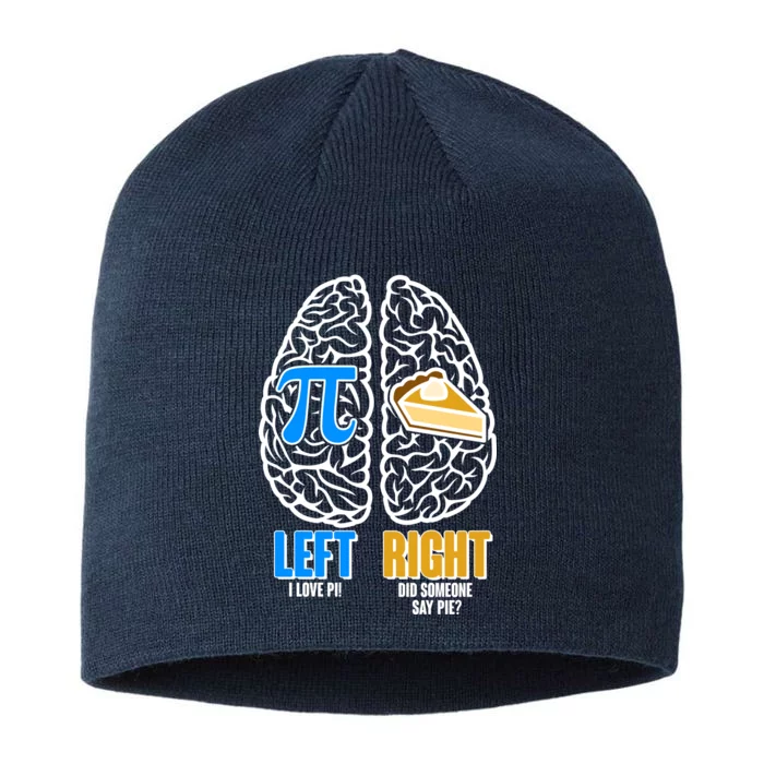 Funny Left Right Brain Pi Pie 8 1/2in Sustainable Knit Beanie