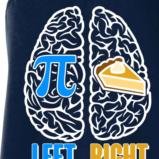 Funny Left Right Brain Pi Pie Women's Racerback Tank