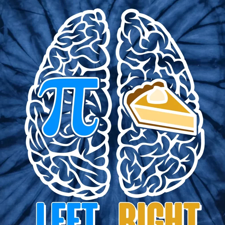 Funny Left Right Brain Pi Pie Tie-Dye T-Shirt