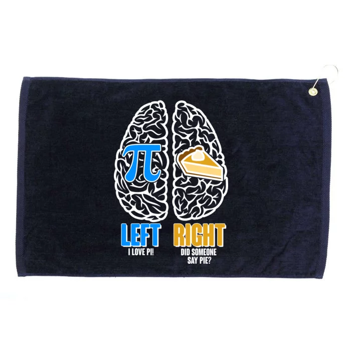 Funny Left Right Brain Pi Pie Grommeted Golf Towel