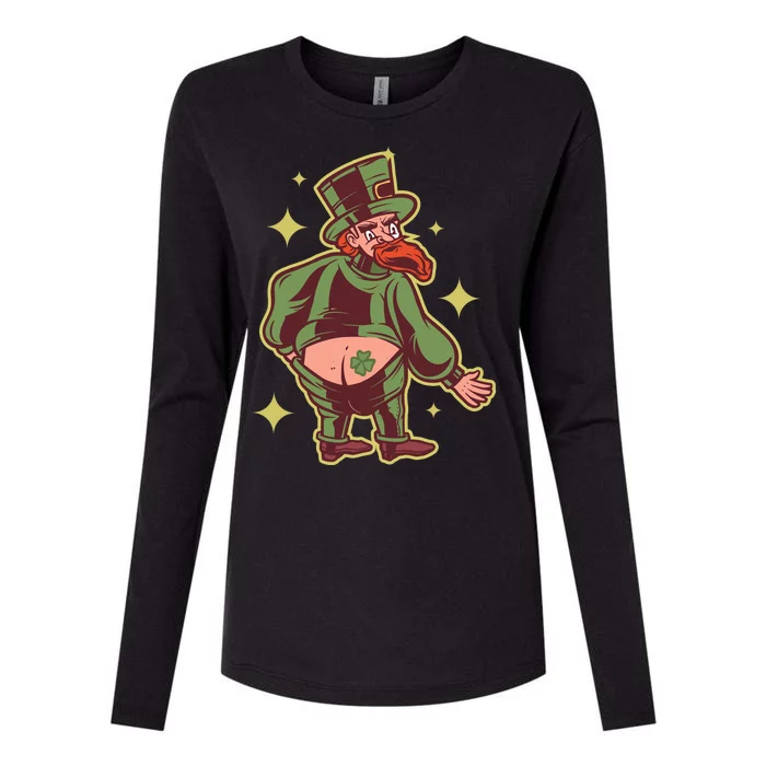 Funny Leprechaun Tattoo Womens Cotton Relaxed Long Sleeve T-Shirt