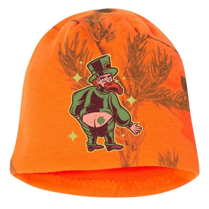 Funny Leprechaun Tattoo Kati - Camo Knit Beanie