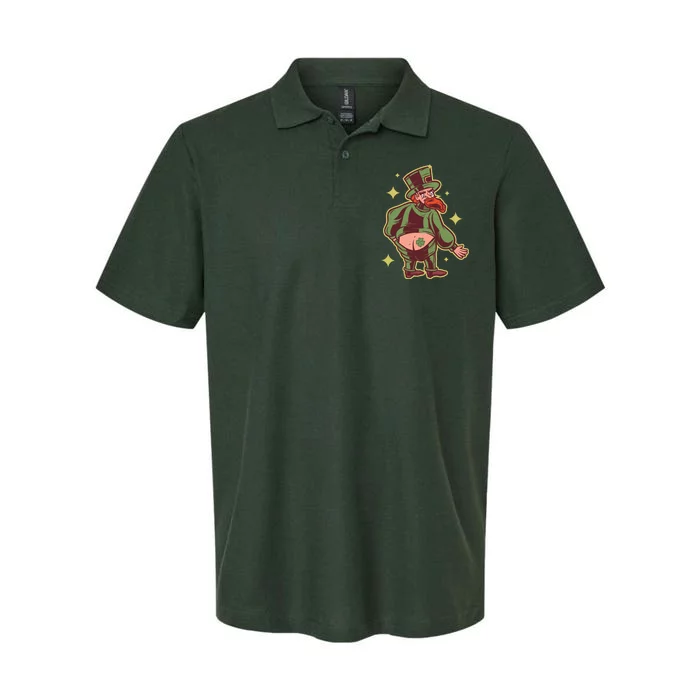 Funny Leprechaun Tattoo Softstyle Adult Sport Polo