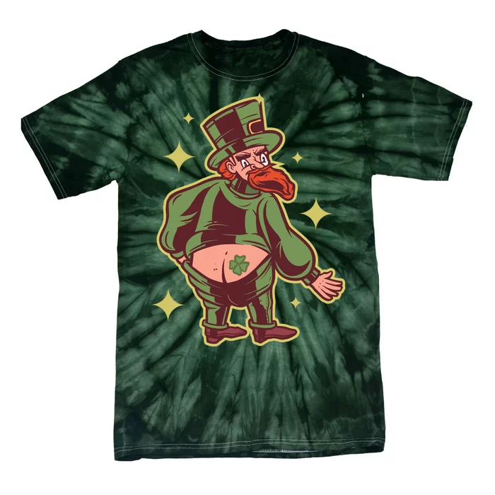 Funny Leprechaun Tattoo Tie-Dye T-Shirt